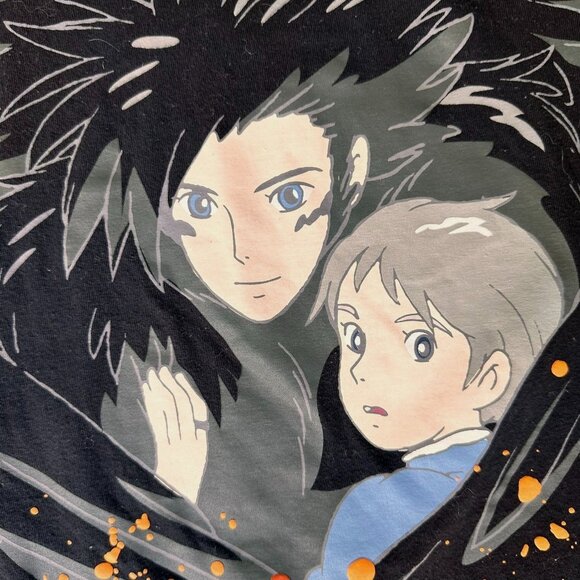 Howls Moving Castle T Shirt Small Black Studio Ghibli Boxlunch Graphic Anime - Picture 1 of 12
